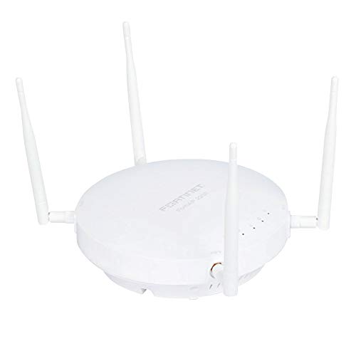 Image of Fortinet | FAP-223E-A | FortiAP-223E Indoor Wireless Wave 2 AP - Dual Radio (802.11 a /b /g /n and 802.11 a /n /ac, 2x2 MU-MIMO), 1 x GE RJ45 Port, Ceiling /Wall Mount kit, 4 External Antennas Included.