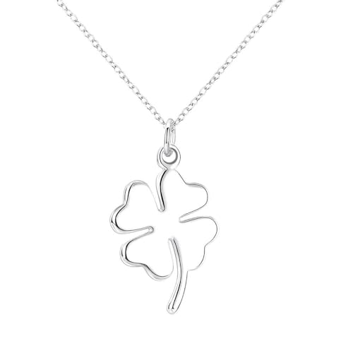 Collier à quatre feuilles dames argent 925 bijoux chanceux tendance