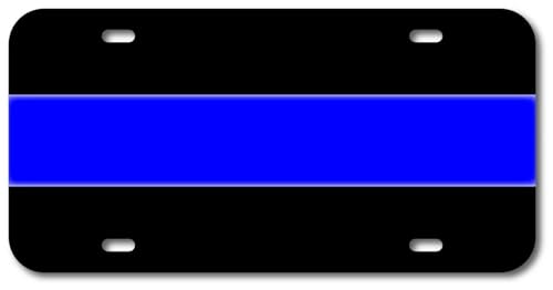 Thin Blue Line Police Department Auto Car Truck Tag Metal Novelty License Plate