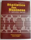 Statistics for Business: An Applications Approach 0840331762 Book Cover