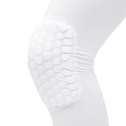 SUNGOOYUE Genouillère de Compression, Genouillère de Compression Unisexe 2 Pièces pour Basket-ball, Football (Blanc) – vue 8