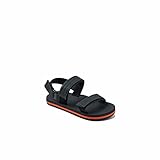 Reef Unisex-Child AHI Convertible Sandal, Grey/Orange, Little Kid 3-4