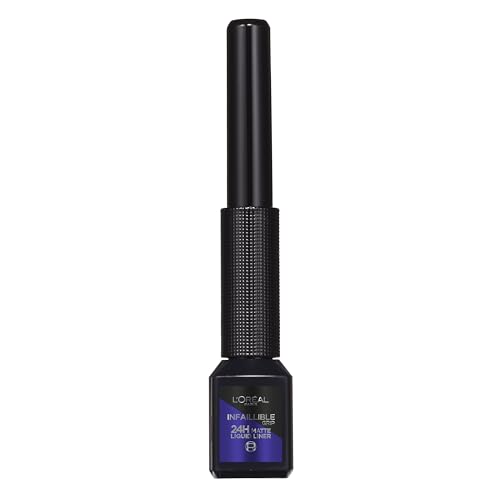 Image of L'Oréal Paris Matte Signature Liquid Eyeliner, Waterproof, Super Intense Color, Ultra-Precise Felt Tip & Textured Grip for Effortless Control, Shade: 02 Blue