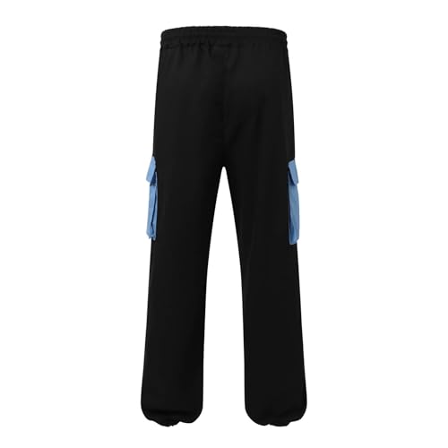 Baggy Cargo Pants Men Elastic Waist Drawstring Relaxed Fit Straight Leg Joggers Casual Sweatpants with Pockets2