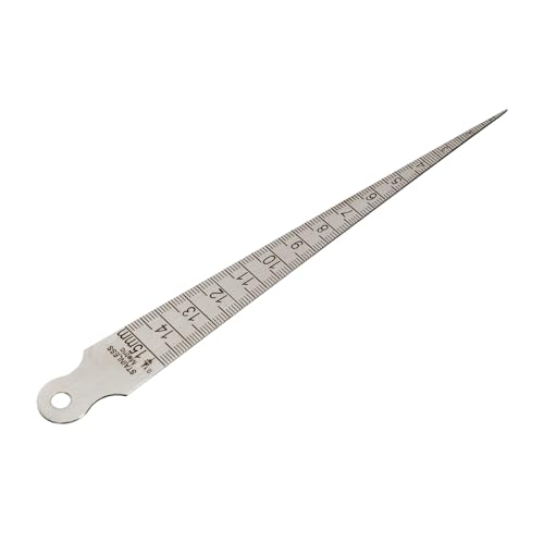 BAZEITFLOW Regla de Acero para Medir Altura y Espaciado de Cuerdas de Guitarra, Calibre Cónico Portátil de 1-15 Mm para Reparación y Mantenimiento Profesional de Guitarras