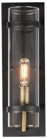 Maxim Lighting 2640BKAB Capitol - 1 Light Flush Mount in Industrial Style-14 Inches Tall and 4.5 Inches Wide