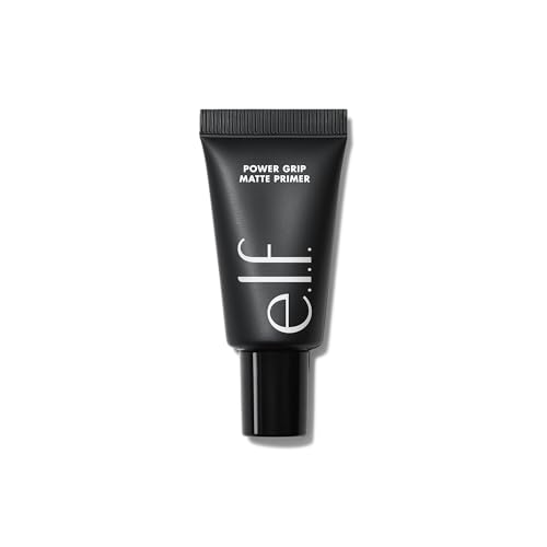 e.l.f. Mini Power Grip Primer Matte, Matte Finish, Long-Lasting, Suitable for All Skin Types, Infused with Lemon Myrtle Blend, Vegan & Cruelty-Free, Travel Size