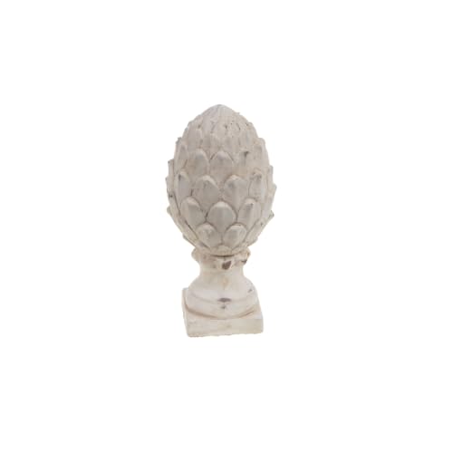 Amadeus - Pomme de pin Blanche Patine 19,5 cm