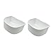 KiBcsLic 2X Pet Hanging Food Bowls Durability Covenient Portable Pet Cage Feeder Dog Crate Feeding Bowls for Puppy Cat Small Animals, White