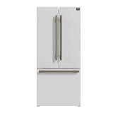 Espresso Gallipoli 30 in. French Door White Refrigerator, 17.5 cu. ft. Capacity with Ice Maker