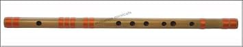 Bansuri, Scale C Natural Medium 19 Inches, Maharaja Musicals, Accurately Tuned, Recommended for Beginners, Hindustani Professional Bansuri Indian Flute, Nylon Pipe Bag Included CEH