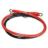 4 Awg Battery Cable Positive Negative 2 Feet With Gold Plated High Conductivity 5/16 Inch Ring Lugs Ideal For Car, Boat Battery,Solar Battery Wiring. (A Pair) #TOP10