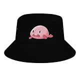 Divertido sombrero de pescador para mujer y hombre, gorro de pescador novedoso, sombrero de sol, viajes, playa, al aire libre, accesorios de verano, Blobfish-negro, talla unica-M