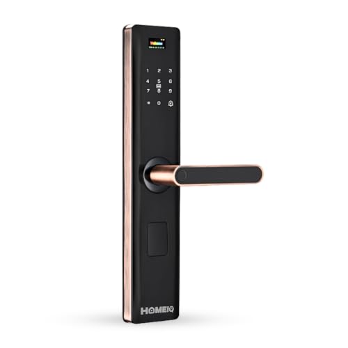 Image of WiFi Smart Door Lock with Fingerprint, Tuya App Control, RFID Card, Password & Mechanical Key, Keyless Entry Digital Lock with Built-in Doorbell for Home, Office & Apartment