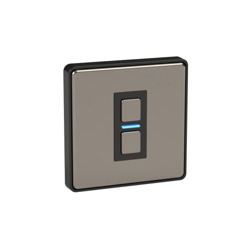 Lightwave LP21MK2 Smart Dimmer with Energy Monitoring, 1 Gang, Stainless Steel - Works with Alexa, Google Assistant, HomeKit. iOS & Android Compatible