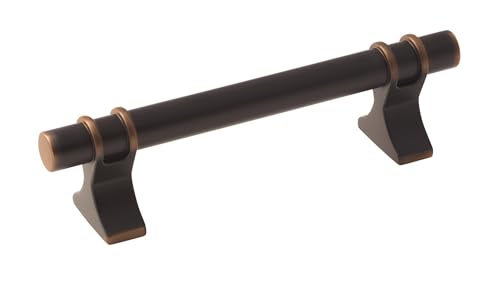 Image of Amerock | Cabinet Pull | Oil Rubbed Bronze | 3-3 /4 inch (96 mm) Center to Center | Davenport | 1 Pack | Drawer Pull | Drawer Handle | Cabinet Hardware