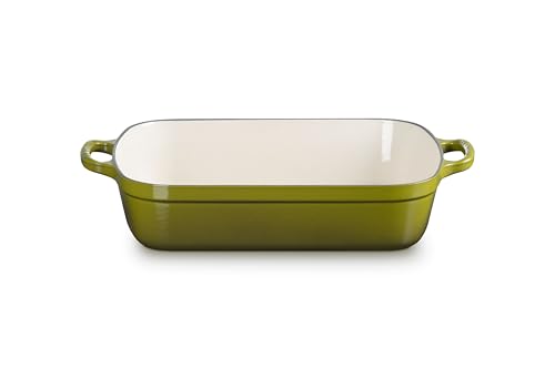 Image of Le Creuset Enameled Cast Iron Rectangular Roaster, 5.25 qt., Olive