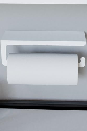 Risingmaber Dekoratif Beyaz Metal Baharatlık Raflı Havluluk&Havlu Tutucu&Kağıt Havluluk MT45B - Görsel 5