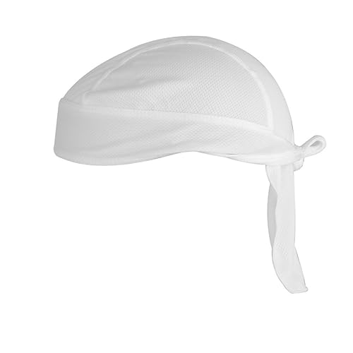 Beavorty Unisex White Cycling Hat Quick Dry Headscarf Headband Breathable Sweat Absorbent for Outdoor Activities Comfortable Cap for Men Women