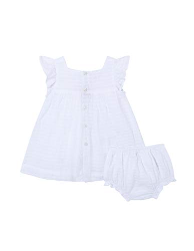 Gocco Baby Girls' Vestido Dobby Dress, White (Blanco S07vvtca103wa), 92 (Size: T 18/24)