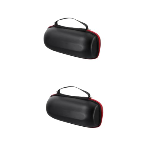 BESPORTBLE Microphone Case Portable Shockproof Storage Bag for Speakers and Microphones Durable Black Pouch for Disk USB Cable and Accessories