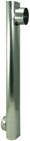 Replacement For Compatible With Deflect-O Aluminum Silver/White Oval Adjustable Skinny Duct 4.875 Dia. x 27 to 4