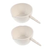 MUCKLILY 2piezas Cápsula De Evaporación Con Asa Recipiente De Laboratorio De Porcelana Para Mezclar Cristalizar y Evaporar