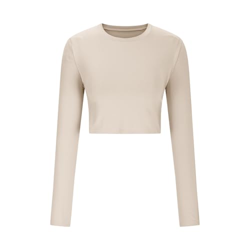 Long Sleeve Shirts for Women Tight Workout Crop Tops Teen Girl Cute Basic Going Out Tees Fashion Y2k Slim Fit Clothes4