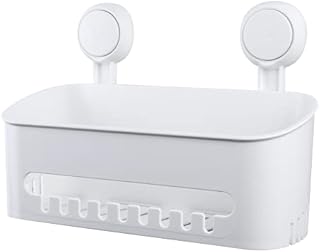 Shower Caddy Drill-Free with Vacuum Suction Cup Removable Shower Shelf Storage Basket Powerful Suction