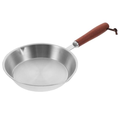 ARTSEWPLY Sartén Pequeña Para Huevos De Acero Inoxidable Calentamiento Rápido y Uniforme Antiadherente Sin Recubrimiento Portátil Para Cocina Familiar y Desayuno