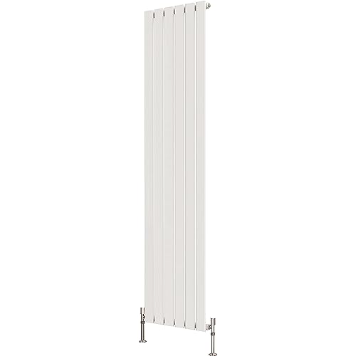 Radbliss Vertical Flat Panel Design Radiator 1600x408mm White Single Tall RAD Central Heating