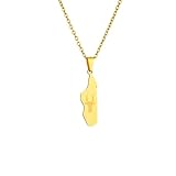 2025 Mapa de Madagascar de Moda con árbol de Coco, Collares con Colgante de Vaca y Mono, Mujeres, Hombres, Fiesta de Acero Inoxidable, joyería de cumpleaños, Regalos, Accesorios de