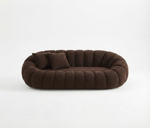 Image of CRAFTCITY 5 Seater Pumpkin Sofa Set /Premium Modern Tufted Living Room Furniture Collection