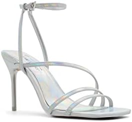 Call It Spring Women's Angelic Heeled Sandal, Silver, 9 | Image 3