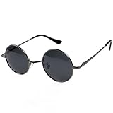 YesCoser Gojo Satoru Cosplay Glasses Anime Character COS Prop Retro Small Round Eyeglasses (Medium)