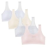 12-16 Girls Training Bra Go to School Bra U-Neck Seamless Soft Comfy Breathable Grow-up First Underwear Top Multicolor