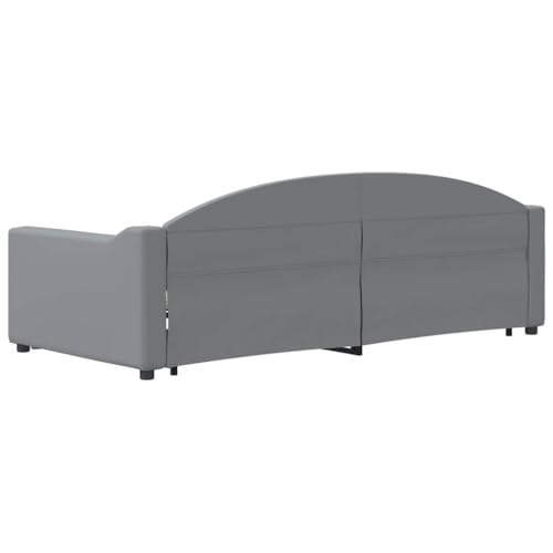 vidaXL Sofá Cama Nido con cajones Tela Gris Claro 90x200 cm - imagen 6