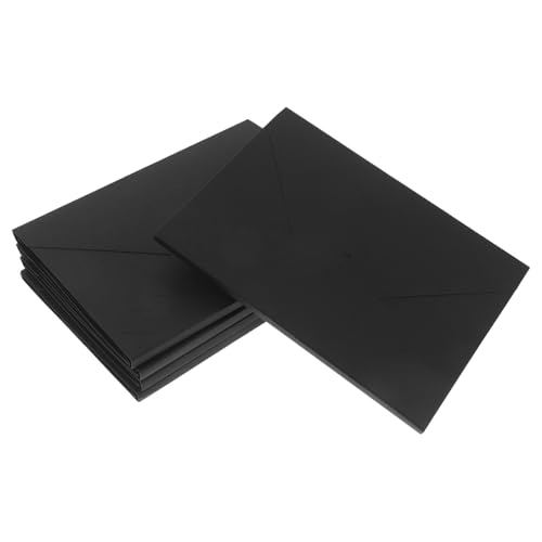 Hemobllo Álbum de Recortes Tipo Acordeón Plegable de Papel Kraft Negro 5 Piezas Álbum de Fotos DIY para Viajes Cumpleaños y Aniversarios Ranuras para Tarjetas para Inserción Rápida y