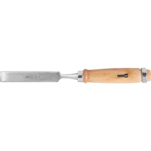 Nove54, Formão Chanfrado Reto, Com Cabo De Madeira, 3/4