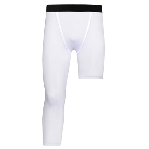 Valcatch Boys Youth 3/4 Capris Compression Pants,One Leg Tights Legging for Basketball,Athletic Base Layer for Running Hockey