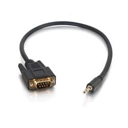 1.5 ft. Velocity DB9 Male to 3.5 mm Male Serial RS232 Adapter Cable, Black