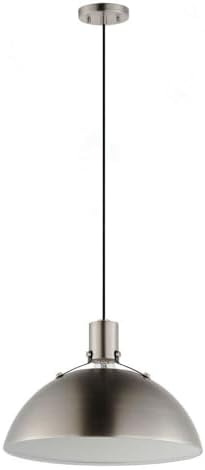 Maxim Lighting 12042SN Dawn - 1 Light Pendant-8.75 Inches Tall and 12 Inches Wide, Finish Color: Satin Nickel, Installation: Traditional