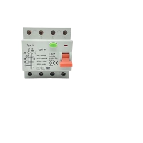 Disjoncteur différentiel CZK6 4P 32A 30mA CA disjoncteur tétrapolaire