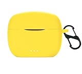 GIOPUEY Hülle Kompatibel mit JBL Tune 215TWS, Silikon Stoßfeste Schutzhülle, Ultradünn Case Cover, Kein Geruch, Hülle Silikon - Gelb