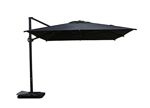 SORARA® Roma Amperschirm Sonnenschirm | 300 x 400 cm | Rechteckig | Grau |...