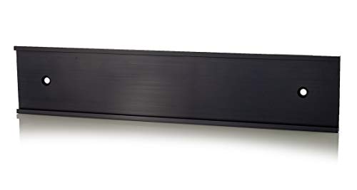 Panneau mural alu noir 2x10 pouces pour plaque de porte bureau