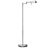 O’Bright Dimmable LED Pharmacy Floor Lamp, 12W LED, Full Range Dimming, 360 Degree Swing Arms, Adjus