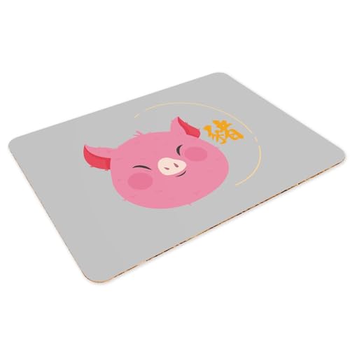 Grand set de table dessous liège avec illustration horoscope dessin animalier chic x4 - 3