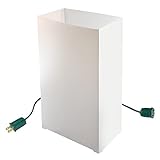 LumaBase Electric LED Luminaria Kit, White - Set of 6