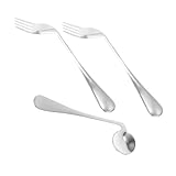 ARTSEWPLY 角付きスプーン 軽量 エルゴノミック設計 食事用フォーク 高齢者向け給餌用食器